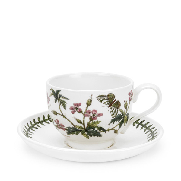 Botanic Garden Teacup and Saucer Herb Robert 0.20L 7oz.