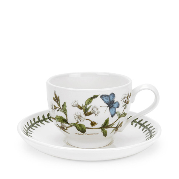 Botanic Garden Teacup and Saucer White Campion 0.20L 7oz.