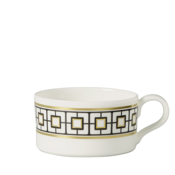 MetroChic tea cup, 230 ml white black gold