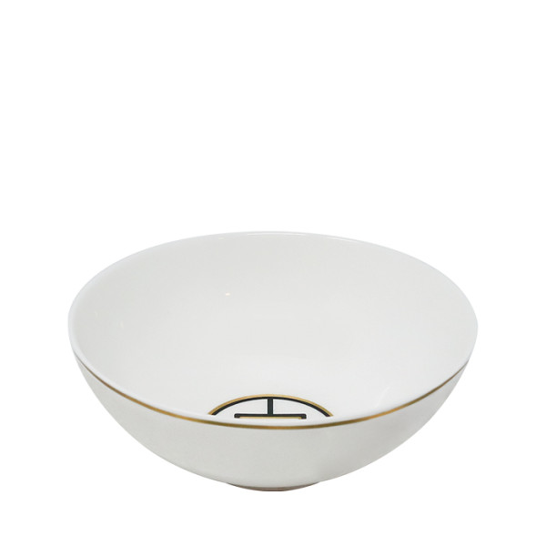 MetroChic Bowl 15 cm diameter white black gold