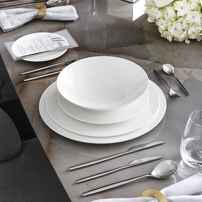 MetroChic blanc underplate/cake plate, 33 cm diameter, white