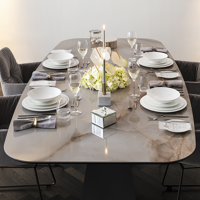 MetroChic blanc Dessert/breakfast plate 22x22x2cm