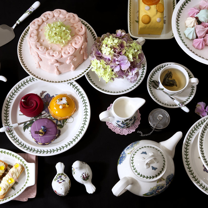 Botanic Garden Sweet Dish Rhododendron Set of 2